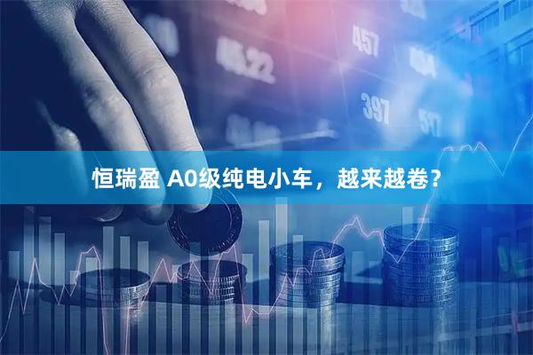 恒瑞盈 A0级纯电小车,越来越卷?