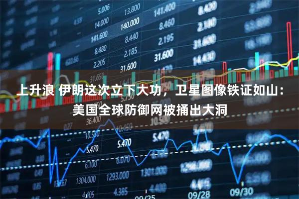 上升浪 伊朗这次立下大功，卫星图像铁证如山：美国全球防御网被捅出大洞
