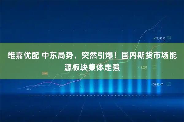 维嘉优配 中东局势，突然引爆！国内期货市场能源板块集体走强