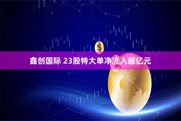 鑫创国际 23股特大单净流入超亿元
