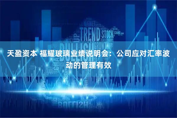 天盈资本 福耀玻璃业绩说明会：公司应对汇率波动的管理有效
